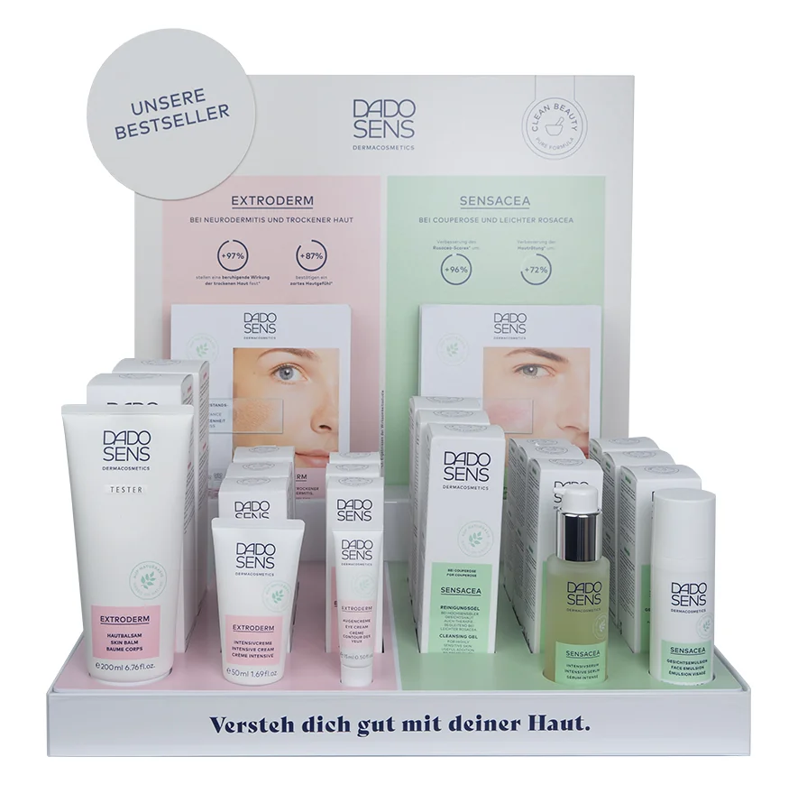 Beratungsdisplay für DADOSENS Dermacosmetics