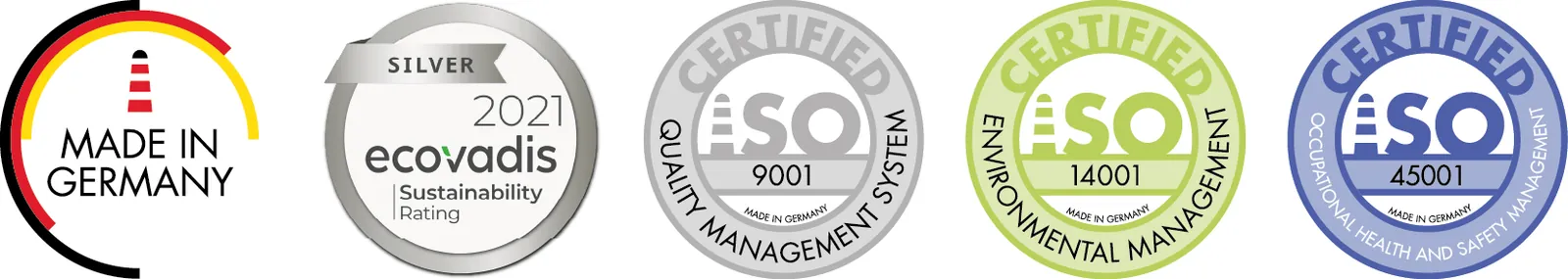 Zertifizierungen von ART OF DISPLAY — ISO 9001, 14001, 45001, EcoVadis